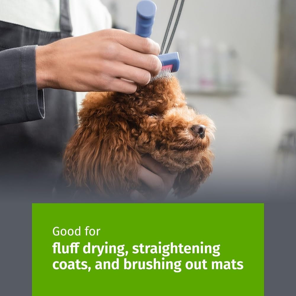 Dog Slicker Brush for Doodles – Long Pin Dematting Brush with Comfort Grip Handle