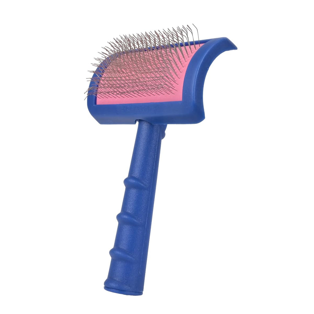Dog Slicker Brush for Doodles – Long Pin Dematting Brush with Comfort Grip Handle